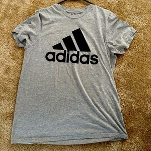 Adidas grey workout tee size large